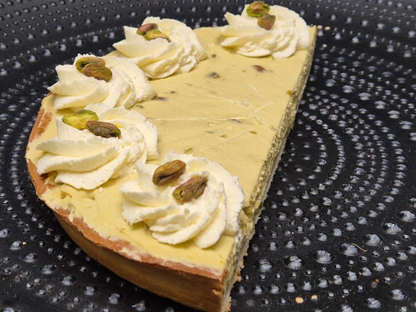 Halve pistachepraline vlaai